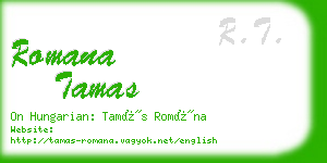 romana tamas business card